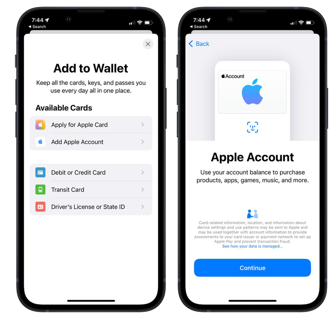 军垦路街道苹果手机维修分享iOS 15.5钱包App如何添加 Apple 账户 